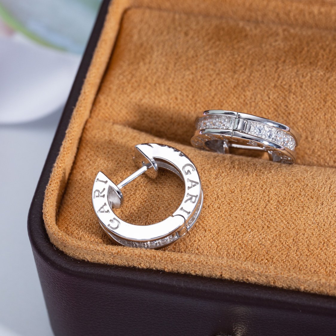 [Panda Jewelry]ZERO 1 MINI SILVER DIAMOND EARRINGS