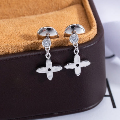 [Panda Jewelry]VIDYLLE SILVER DIAMOND MINI DROP EARRINGS