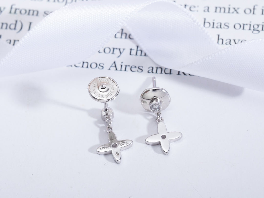 [Panda Jewelry]VIDYLLE SILVER DIAMOND MINI DROP EARRINGS