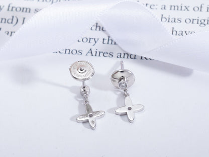 [Panda Jewelry]VIDYLLE SILVER DIAMOND MINI DROP EARRINGS