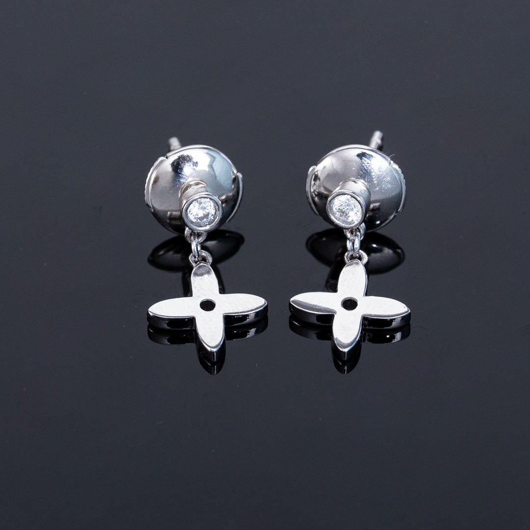 [Panda Jewelry]VIDYLLE SILVER DIAMOND MINI DROP EARRINGS