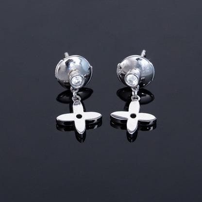 [Panda Jewelry]VIDYLLE SILVER DIAMOND MINI DROP EARRINGS