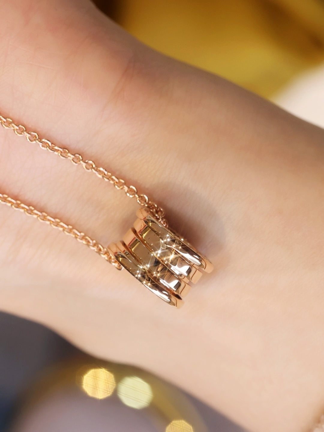 [Panda Jewelry]ZERO 1 PINK GOLD NECKLACE