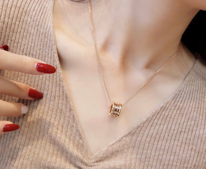 [Panda Jewelry]ZERO 1 PINK GOLD NECKLACE