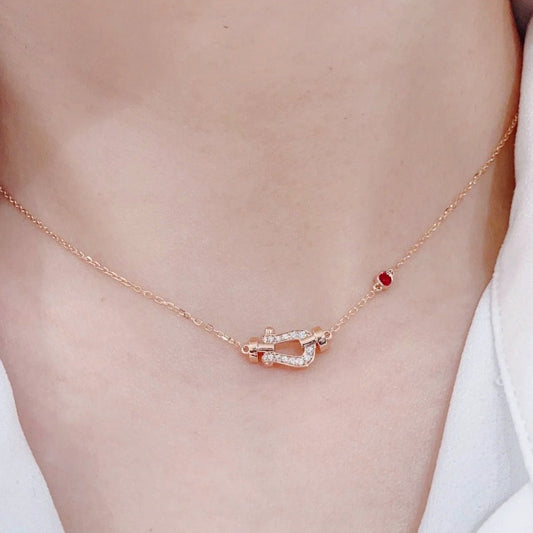 [Panda Jewelry]FORCE 10 DIAMOND PINK GOLD NECKLACE