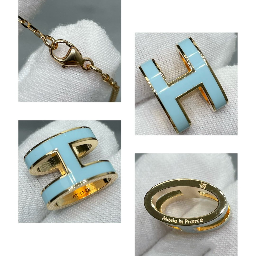 [Panda Jewelry]POP H SKY BLUE NECKLACE