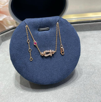 [Panda Jewelry]FORCE 10 DIAMOND CHAIN LINK PINK GOLD BRACELET