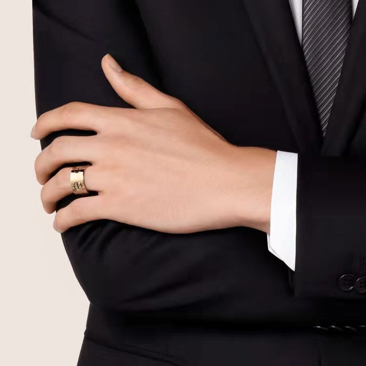 [Panda Jewelry]LOVE 11MM LARGE RING
