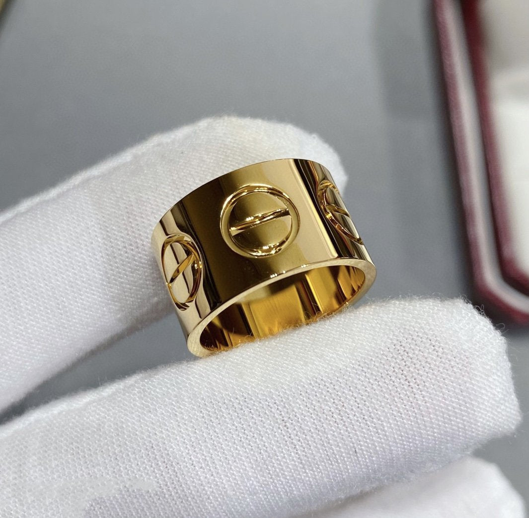 [Panda Jewelry]LOVE 11MM LARGE RING