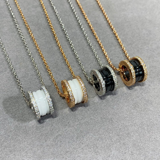 [Panda Jewelry]ZERO 1 DIAMOND CERAMIC NECKLACE
