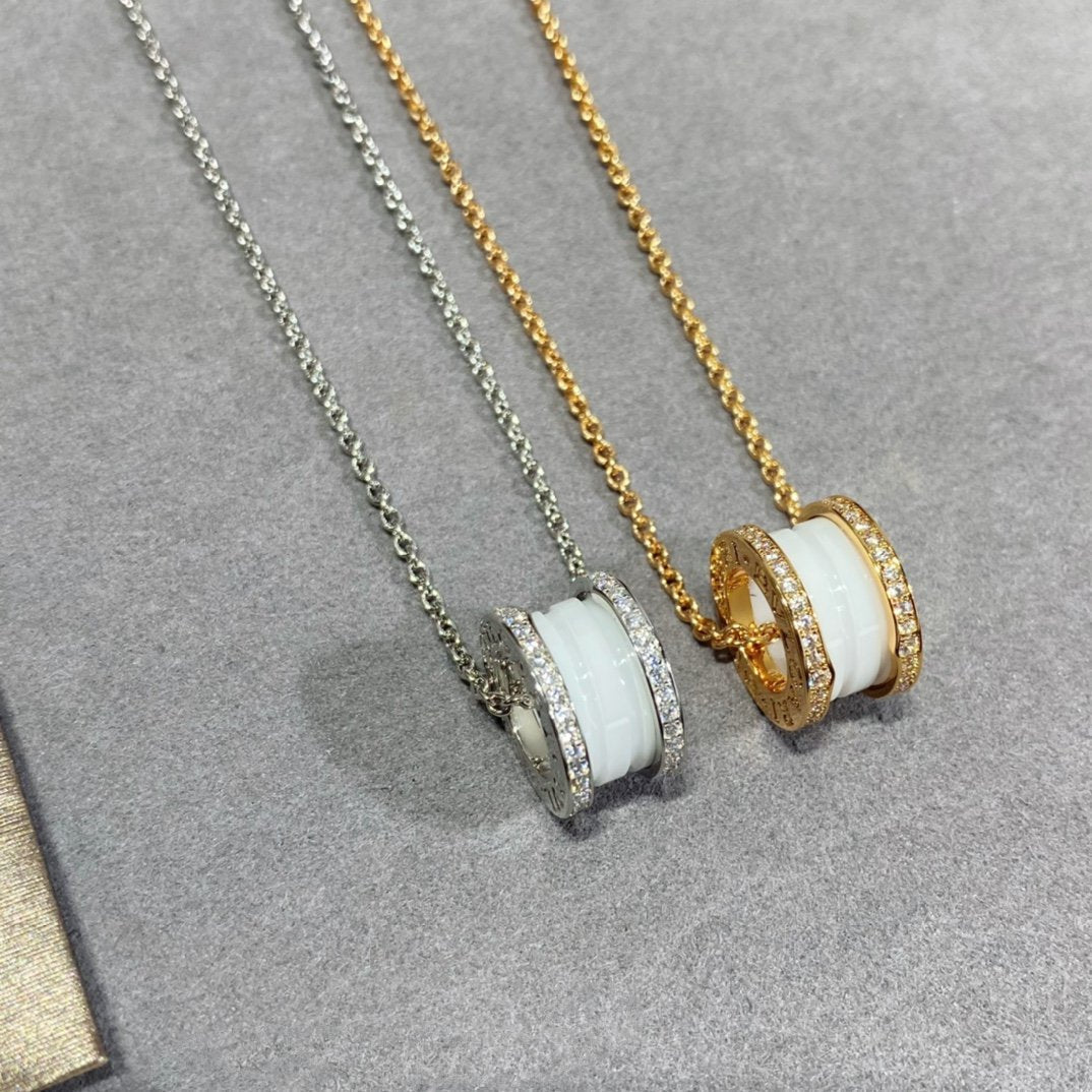 [Panda Jewelry]ZERO 1 DIAMOND CERAMIC NECKLACE