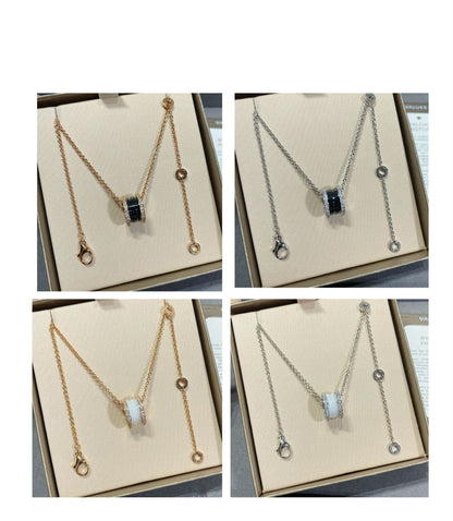 [Panda Jewelry]ZERO 1 DIAMOND CERAMIC NECKLACE