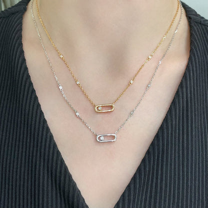 [Panda Jewelry]MOVE UNO DIAMOND NECKLACE