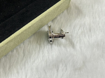 [Panda Jewelry]CLOVER PIETERSITE MEDIUM STUD EARRINGS