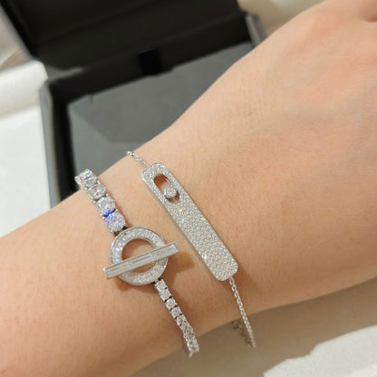 [Panda Jewelry]MOVE CLASSIQUE DIAMOND PAVED BRACELET