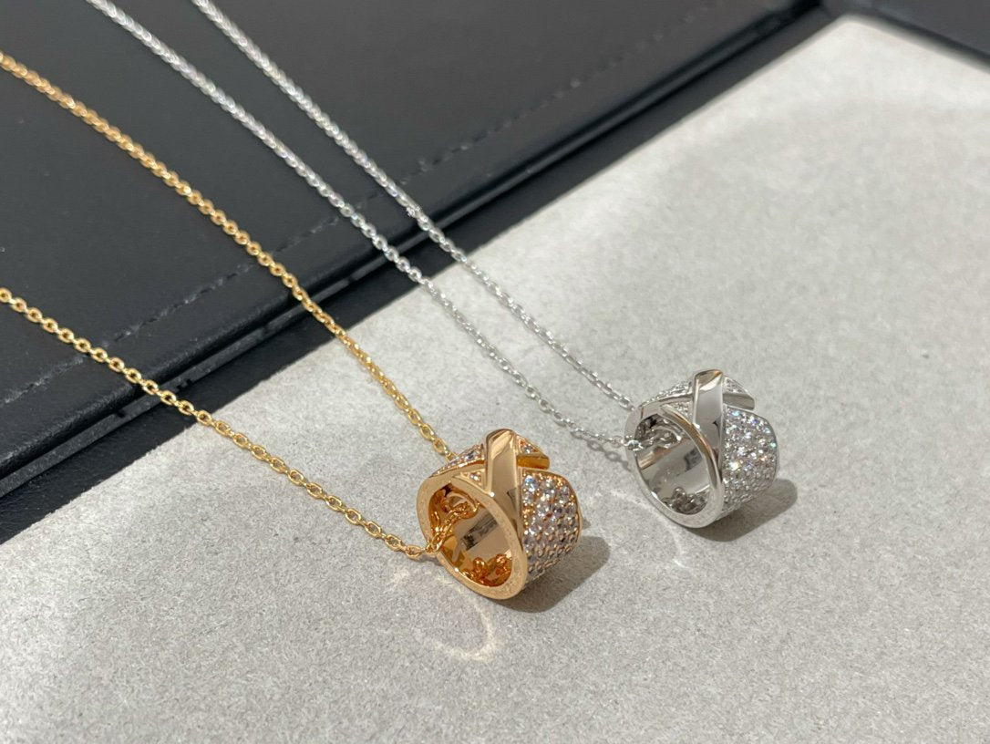 [Panda Jewelry]LIENS EVIDENCE DIAMOND PAVED NECKLACE