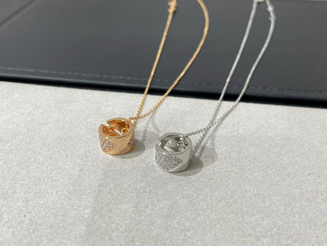 [Panda Jewelry]LIENS EVIDENCE DIAMOND PAVED NECKLACE