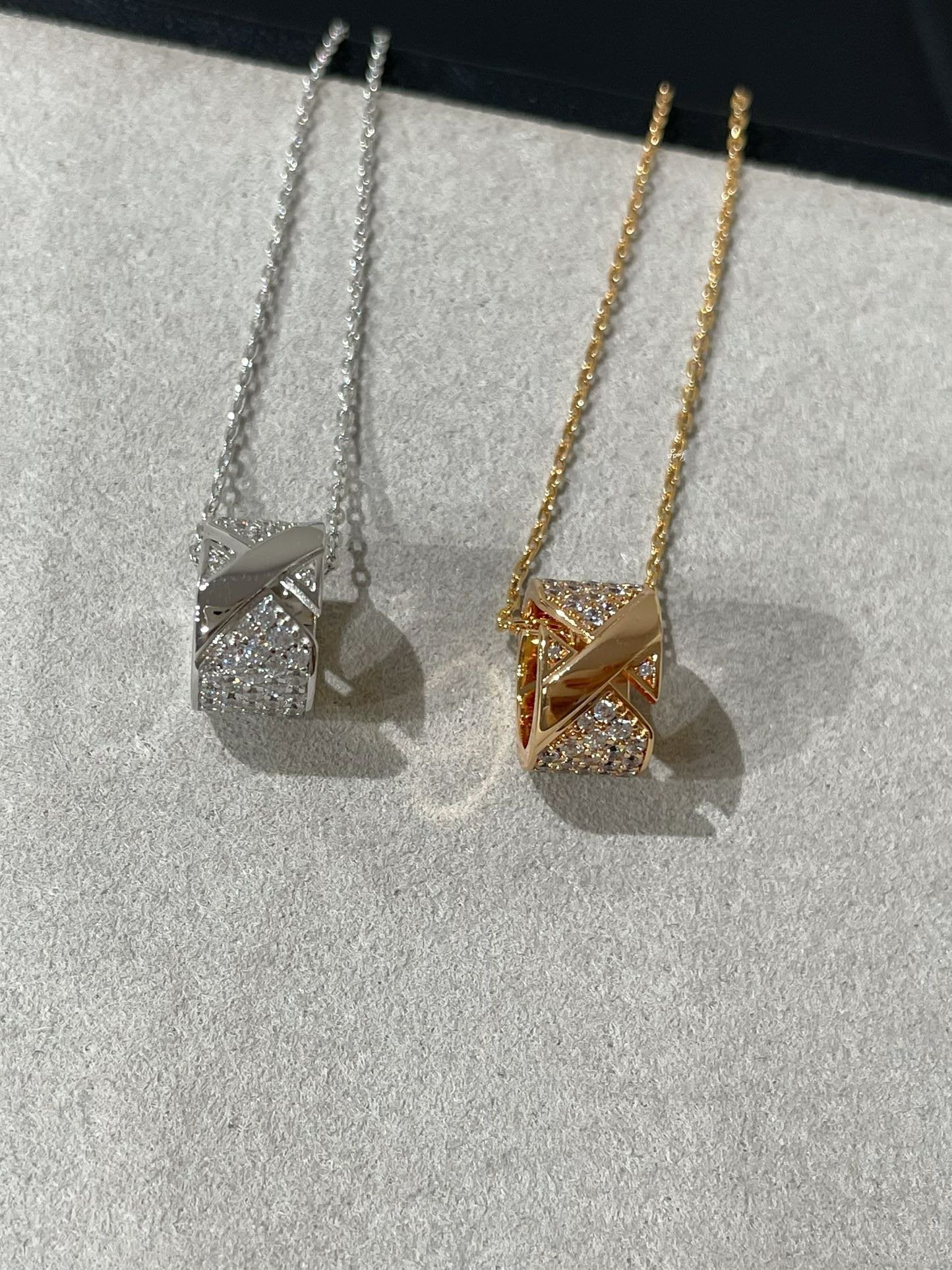 [Panda Jewelry]LIENS EVIDENCE DIAMOND PAVED NECKLACE