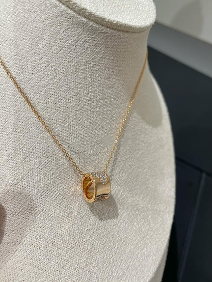 [Panda Jewelry]LIENS EVIDENCE DIAMOND PAVED NECKLACE