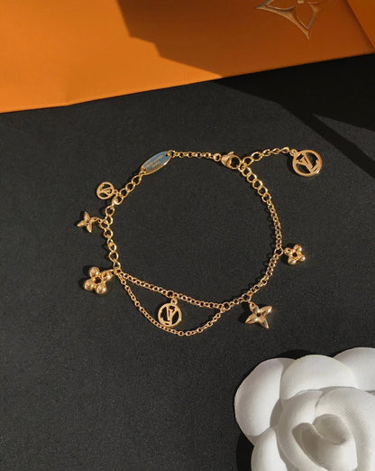 [Panda Jewelry]BLOOMING PINK GOLD MOP BRACELET