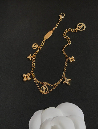 [Panda Jewelry]BLOOMING PINK GOLD MOP BRACELET