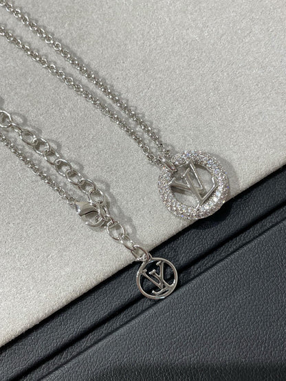 [Panda Jewelry]BY NIGHT DIAMOND PAVED NECKLACE