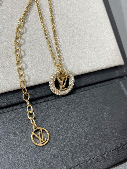 [Panda Jewelry]BY NIGHT DIAMOND PAVED NECKLACE