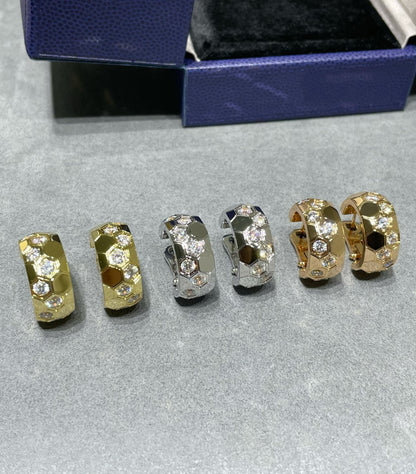 [Panda Jewelry]BEE LOVE DIAMOND HOOP EARRINGS