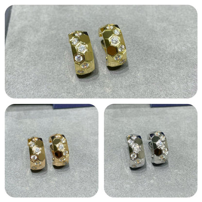 [Panda Jewelry]BEE LOVE DIAMOND HOOP EARRINGS