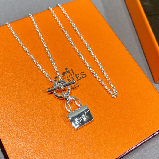 [Panda Jewelry]CONSTANCE PEDANT SILVER NECKLACE