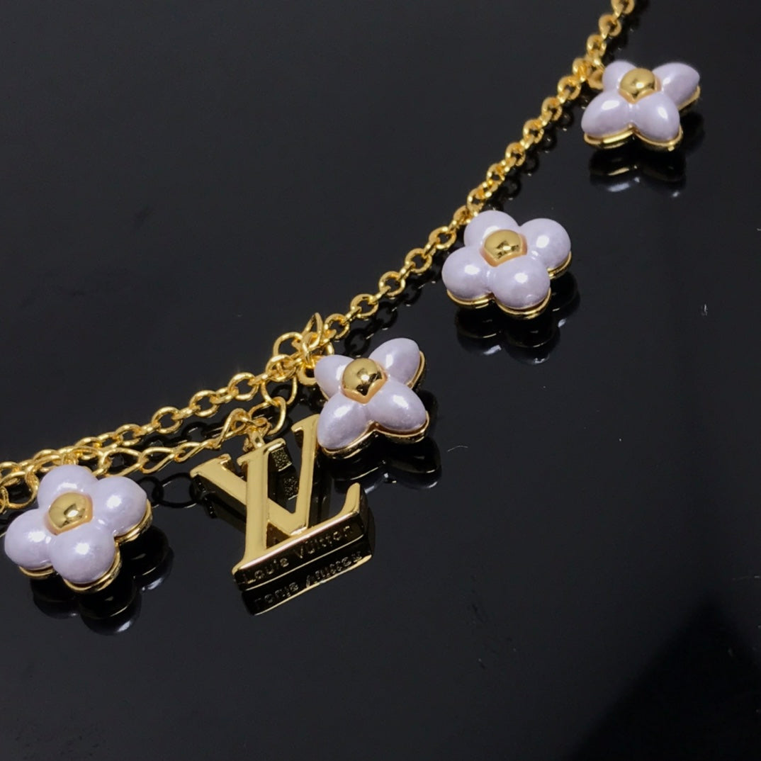 [Panda Jewelry]LOGO 6 MOTIF STAR AND SUN GOLD BRACELET