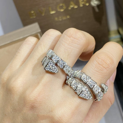 [Panda Jewelry]SERPENTI RING SILVER DIAMOND PAVED