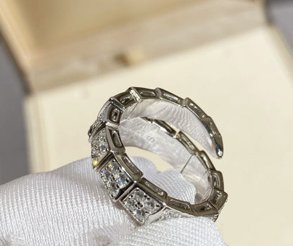 [Panda Jewelry]SERPENTI RING SILVER DIAMOND PAVED