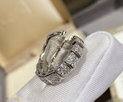 [Panda Jewelry]SERPENTI RING SILVER DIAMOND PAVED