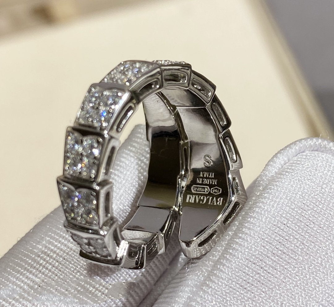 [Panda Jewelry]SERPENTI RING SILVER DIAMOND PAVED