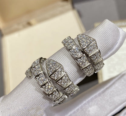 [Panda Jewelry]SERPENTI RING SILVER DIAMOND PAVED