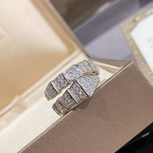 [Panda Jewelry]SERPENTI RING SILVER DIAMOND PAVED