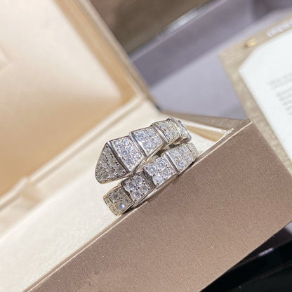 [Panda Jewelry]SERPENTI RING SILVER DIAMOND PAVED