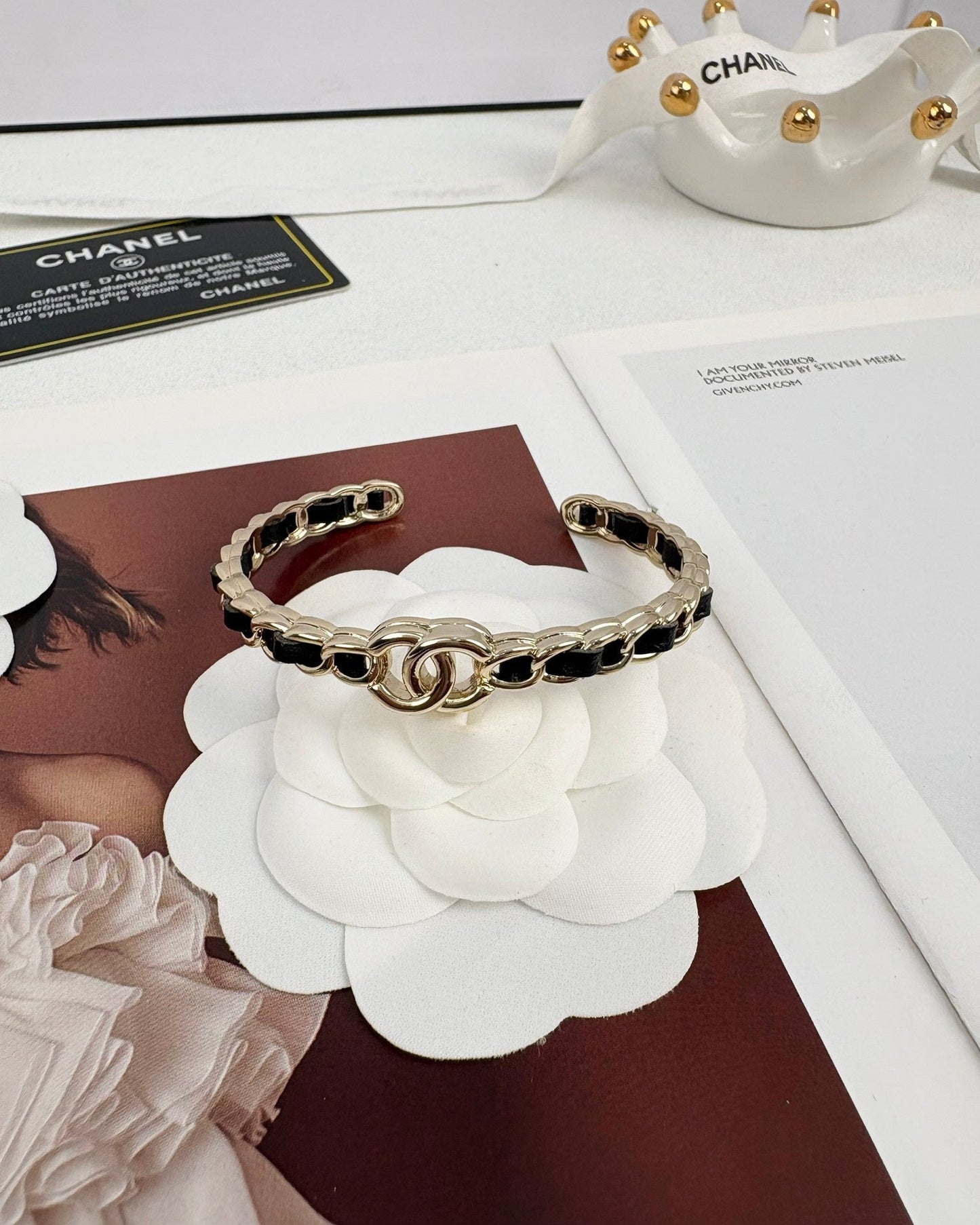[Panda Jewelry]Double C Open Bangle