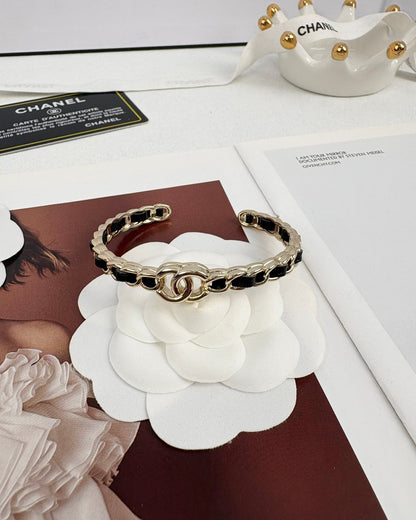 [Panda Jewelry]Double C Open Bangle
