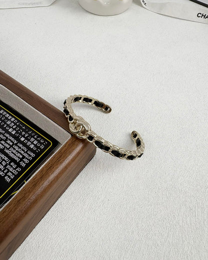[Panda Jewelry]Double C Open Bangle