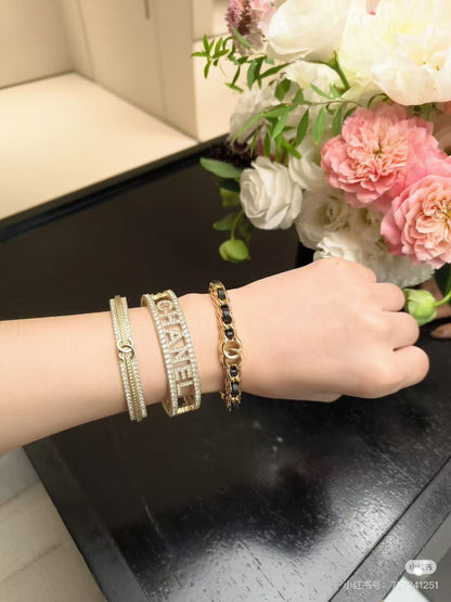[Panda Jewelry]Double C Open Bangle