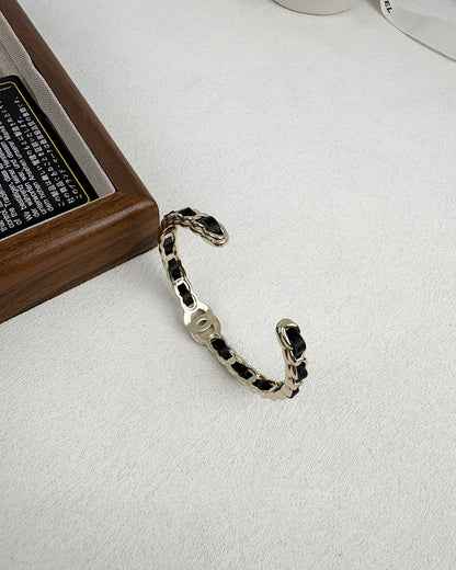[Panda Jewelry]Double C Open Bangle