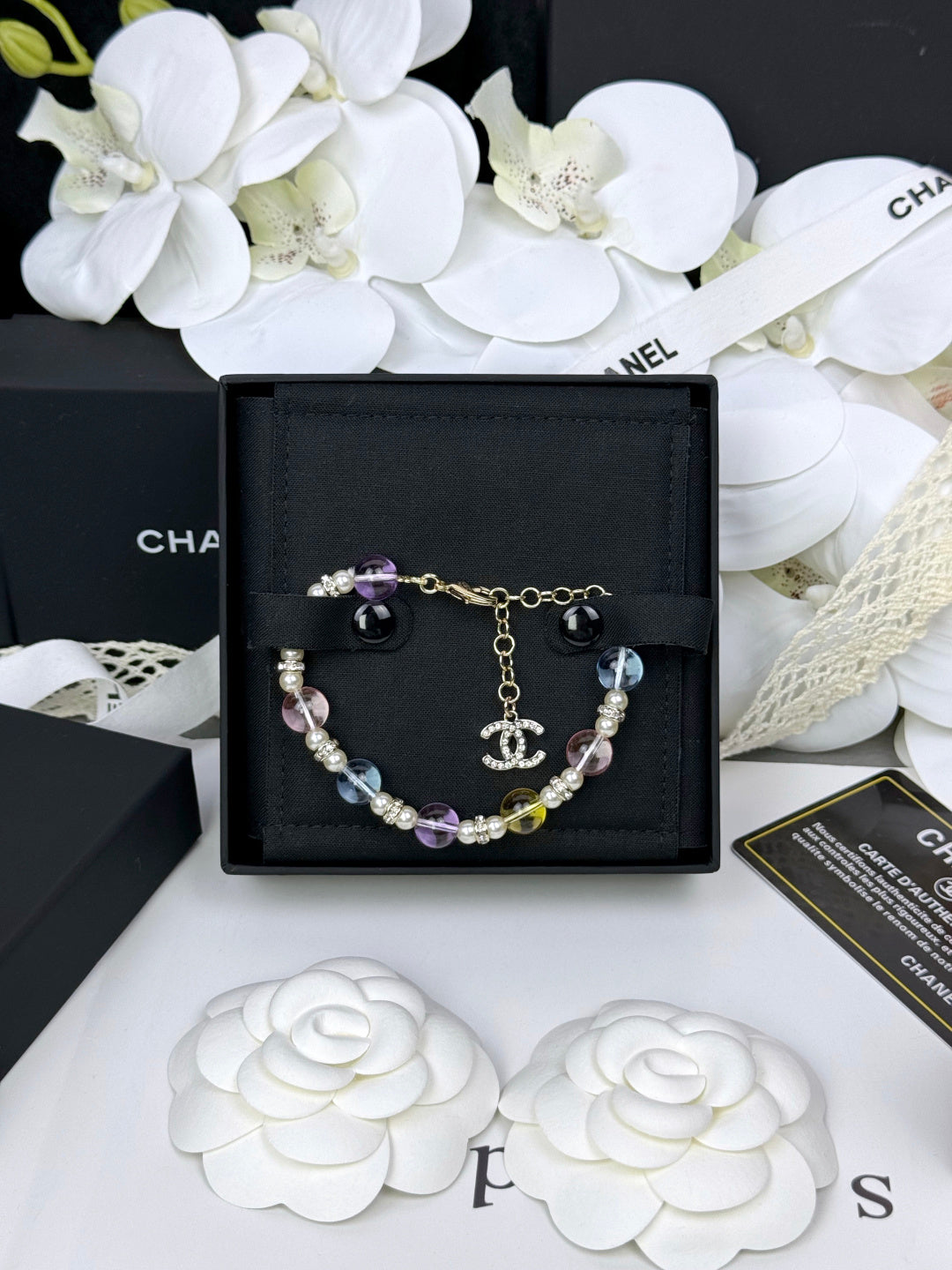 [Panda Jewelry]Colorful Transparent Resin Bracelet