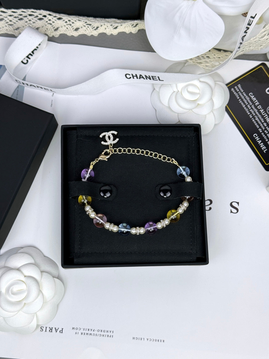 [Panda Jewelry]Colorful Transparent Resin Bracelet