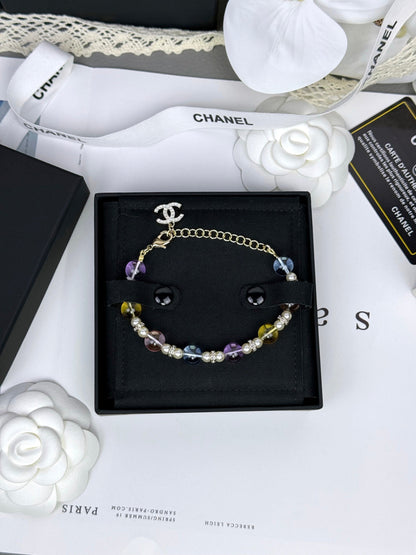 [Panda Jewelry]Colorful Transparent Resin Bracelet