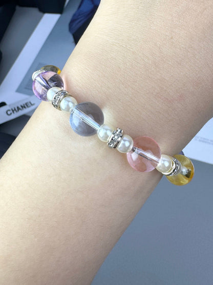[Panda Jewelry]Colorful Transparent Resin Bracelet