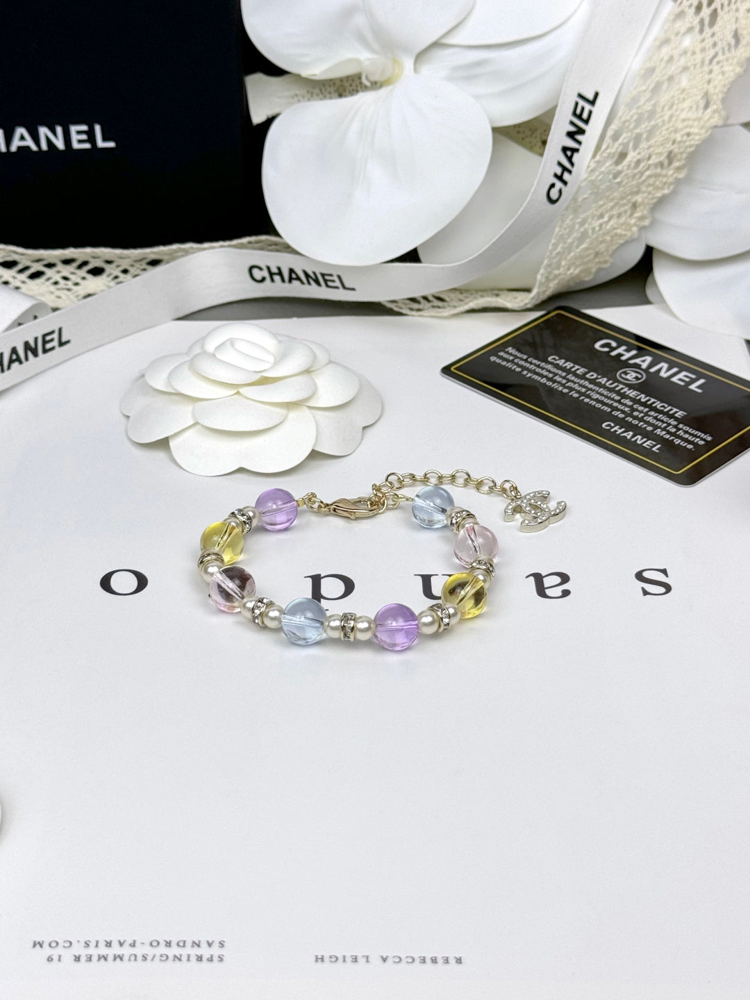 [Panda Jewelry]Colorful Transparent Resin Bracelet