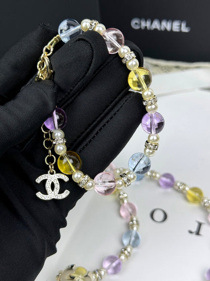 [Panda Jewelry]Colorful Transparent Resin Bracelet