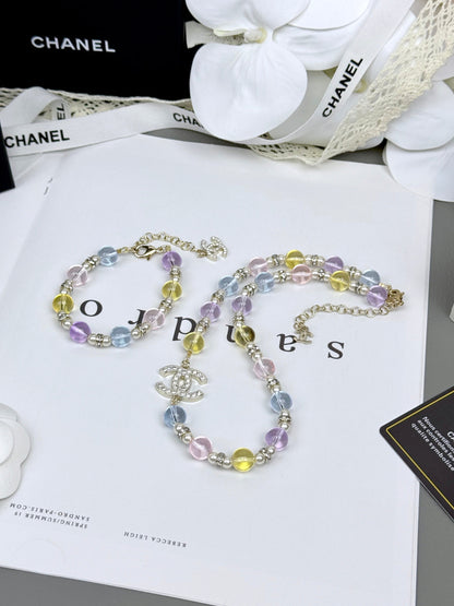 [Panda Jewelry]Colorful Transparent Resin Bracelet